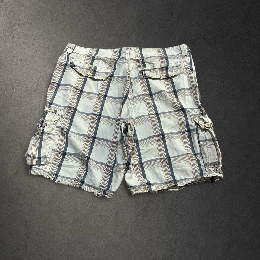 Y2K 2000s Baggy Grunge Indie Skater Hip Hop Surf Plaid Cargo Shorts